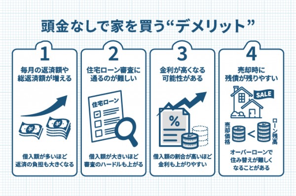 頭金なしで家を買うデメリット